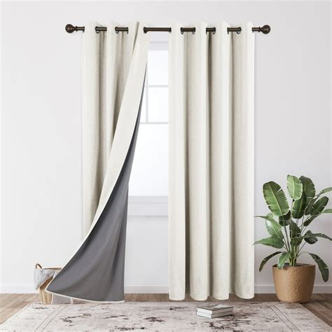 Deconovo Total Blackout Curtains Pair 63 inch Length Thermal Insulated ...