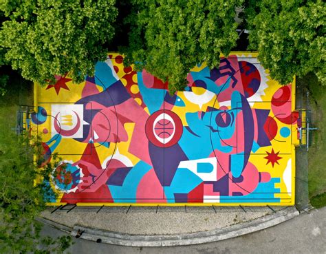 Competing Points of View Find Unity in a Basketball Court Mural by ...