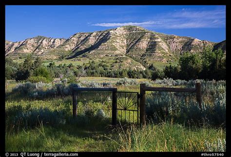 Picture/Photo: Fence around ranch house site, Elkhorn Ranch Unit ...