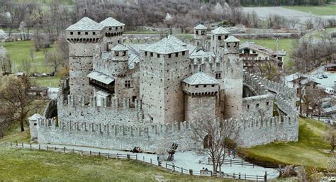 The Fenis Castle in the Aosta Valley, Italy [OC] : castles | Aosta ...