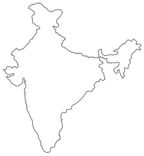 India Political Map Clipart Black And White Best Map Collection ...