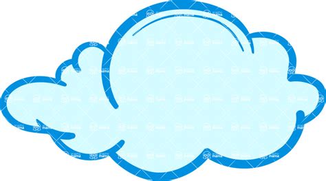 Cartoon Clouds Collection / Simple Cartoon Cloud Clipart 4 | GraphicMama