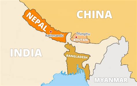 Map Of Bhutan And Nepal - Printable Maps Online