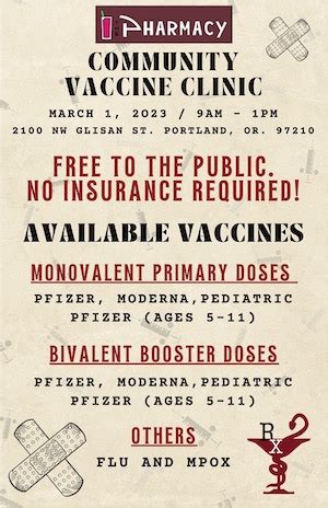 The Pharmacy FREE Community Vaccine Clinic | Open to All, All COVID ...