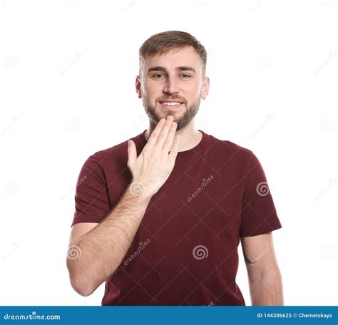 Man Showing THANK YOU Gesture in Sign Language Stock Image - Image of ...