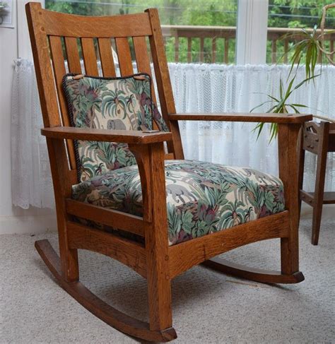 Antique L. & J. G. Stickley Mission Style Oak Rocking Chair | Stickley ...