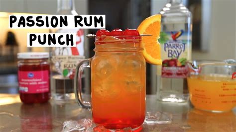 Passion Rum Punch - Tipsy Bartender