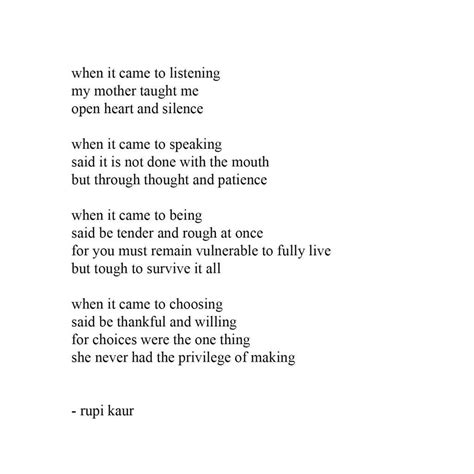 4 Rupi Kaur Poems For My Mother | Mother poems, Words quotes, Quotes