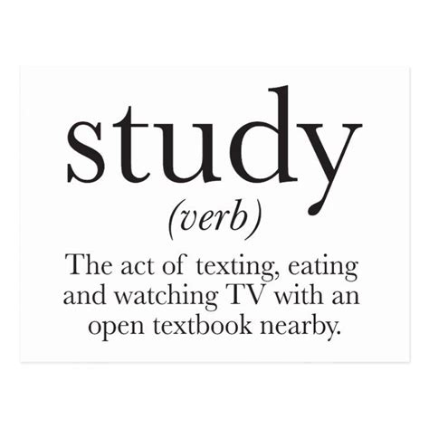 The truth about studying postcard | Zazzle.com | School quotes funny ...