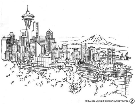 sketch of seattle skyline | Seattle Skyline | Classroom auction ... in ...