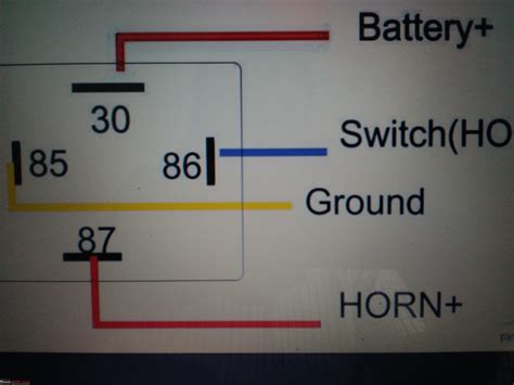 Horn Relay Wiring Diagram 4 Pin