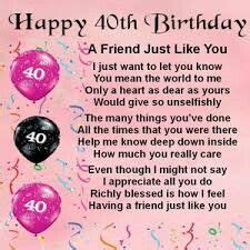 40th Birthday Quotes For Best Friend - ShortQuotes.cc