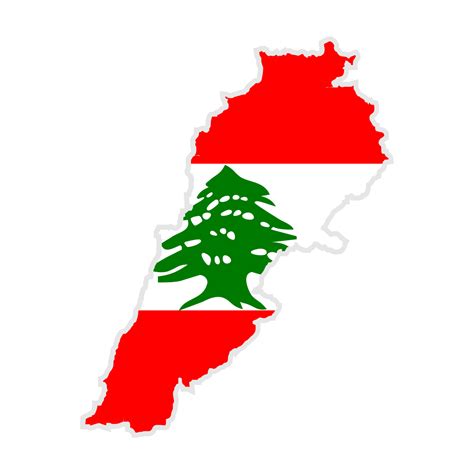 lebanon map with flag texture vector illustration 7545757 Vector Art at ...