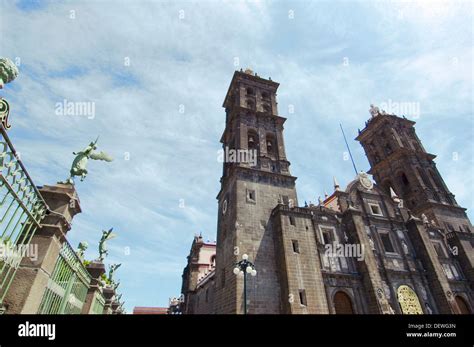 Puebla Cathedral Puebla Mexico Stock Photo - Alamy