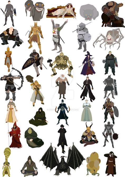 All Dark Souls NPCs by DigitalCleo on DeviantArt