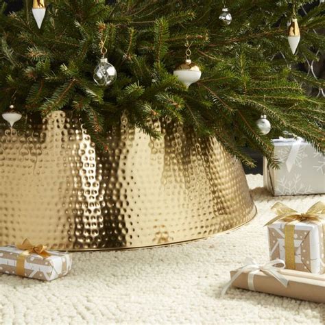 Bash Gold Christmas Tree Collar + Reviews | Crate & Barrel | Christmas ...