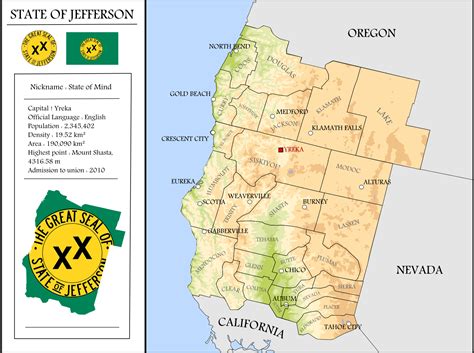 Map of Jefferson State, or like if it was admitted as a state [OC ...