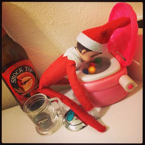 He partied a little too hard. Bad elf on the shelf. Naughty elf. | Bad ...