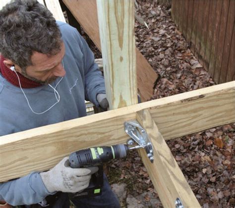 How To Attach 4x4 Post To Deck For Railing