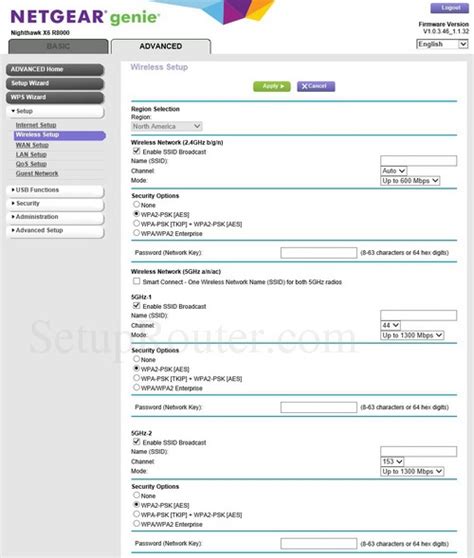 Setup WiFi on the Netgear Nighthawk X6 R8000