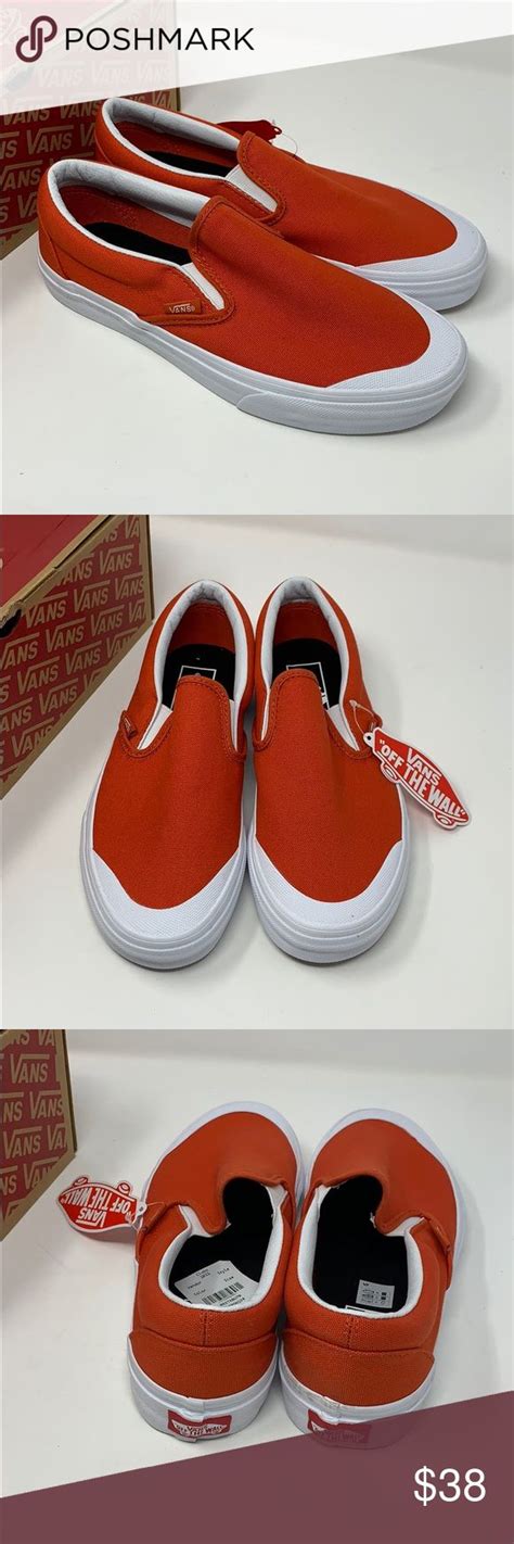 VANS classic slip ons pumpkin orange size 7 8.5 | Vans, Slip on, Vans ...