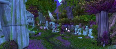 World of Warcraft - Ashenvale region. The night elves and draenei are ...