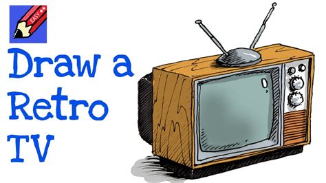 How to Draw a Retro TV Real Easy - Step by Step Spoken Tutorial