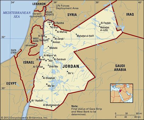 Kingdom Of Jordan Map