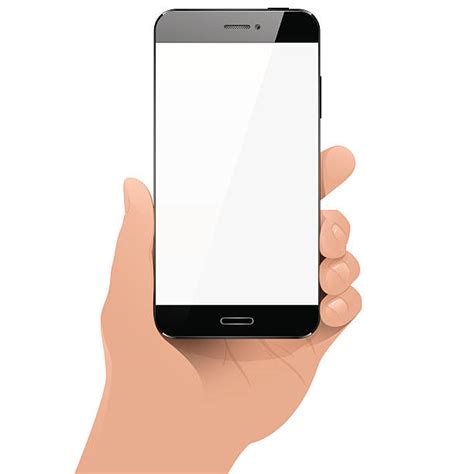 Royalty Free Hand Holding Iphone White Background Clip Art, Vector ...