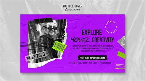 Free PSD | Creativity youtube cover template