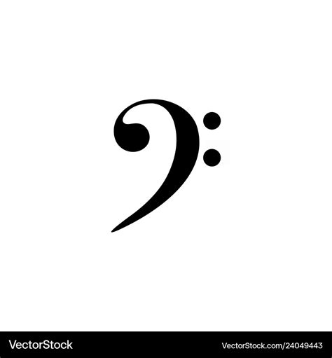 Bass clef Royalty Free Vector Image - VectorStock