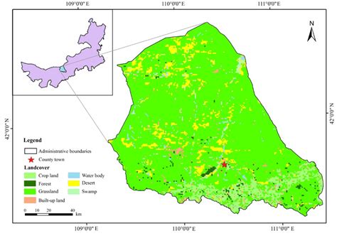 Map of the land use types in the research area. | Download Scientific ...