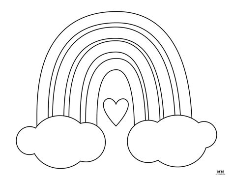 Free Printable Rainbow Coloring Page - Printable Templates Free