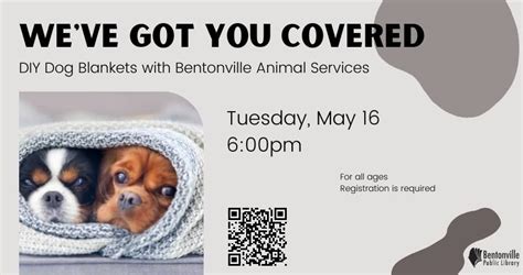 Weve Got You Covered - DIY Dog Blankets with Bentonville Animal ...