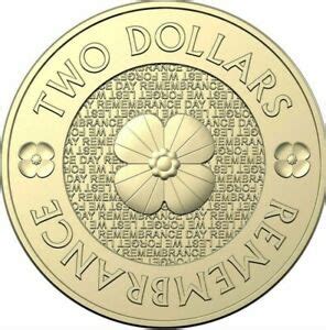 2012 Remembrance Day Poppy ( Non Coloured) $2 Coin