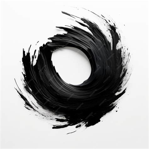 Premium AI Image | Abstract Black Photoshop Brush on Plain White Background