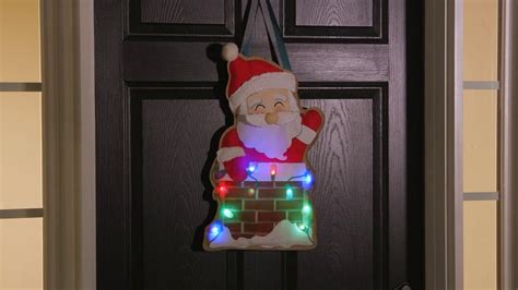 Santa Claus Light-Up Hanging Door Decor (2DH1627CL) from Evergreen ...