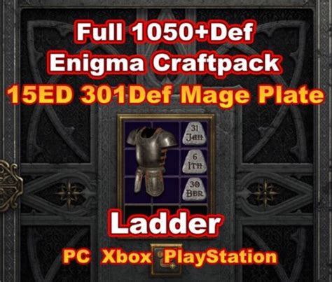 Enigma Craftpack ⭐ Ladder S5 Mage Plate Diablo 2 Resurrected D2R SC PC ...