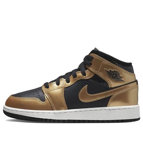 (GS) Air Jordan 1 Mid SE ‘Metallic Gold Black’ DR6967-071 – KicksIce