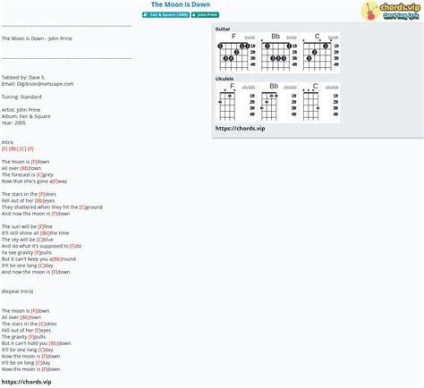 Chord: The Moon Is Down - tab, song lyric, sheet, guitar, ukulele ...