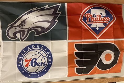 Philadelphia Sports Teams 4 LOGO Flags - Etsy