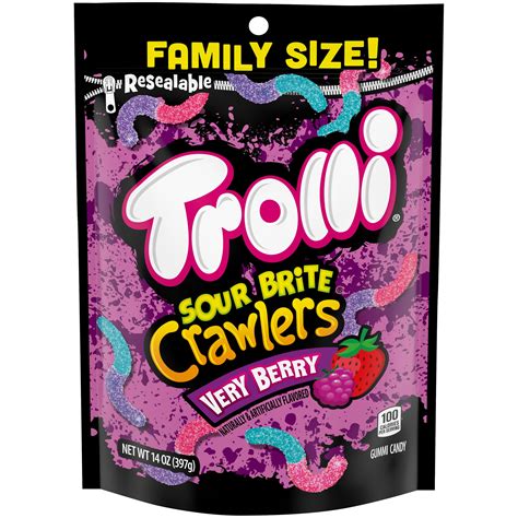 Trolli Sour Brite Crawlers, Very Berry Gummy Worms, 14 oz - Walmart.com