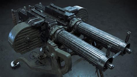 ArtStation - WW1 Machine gun