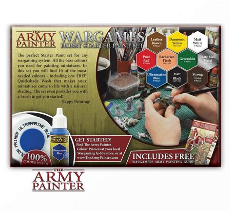 Warpaints Starter Paint Set, Army Painter (10 Colors and Paint Brush ...