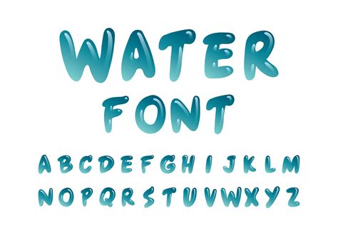 Water Font Vector Water Company, Water Font, Printed Swim, Clipart ...