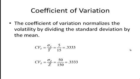 Coefficient of Variation - YouTube