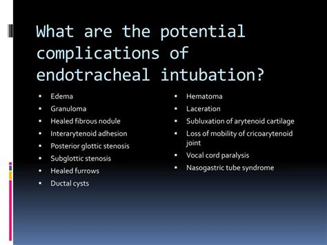 PPT - Laryngeal complications of endotracheal intubation PowerPoint ...