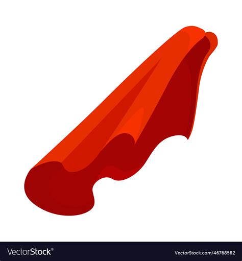 Superhero red cape flying in wind cartoon Vector Image