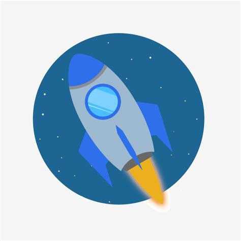 Rocket Launch Clipart PNG Images, Blue Rocket Launch Space Illustration ...