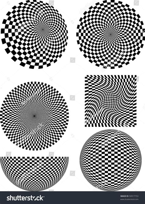 Optical Illusion, Checkered Design Stock Vector Illustration 50917753 ...